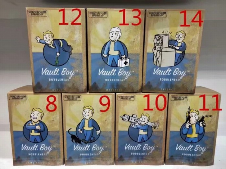 Fallout 4 2 generation a set of 7 Boxed Shake head Figure Decoration 13CM a box of 100