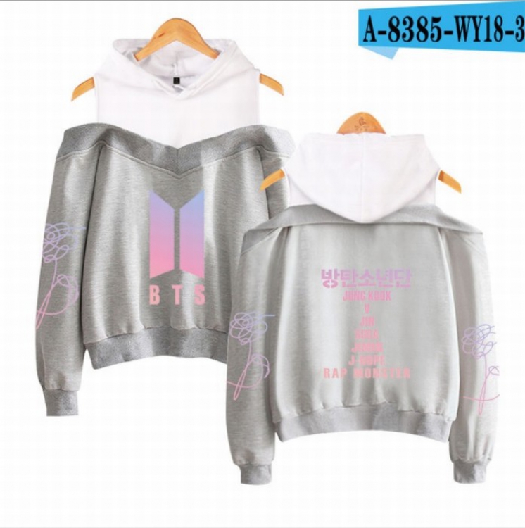 BTS Women's Printed loose long sleeve Hoodie off shoulder price for 2 pcs XS-S-M-L-XL-XXL preorder 3 days Style H