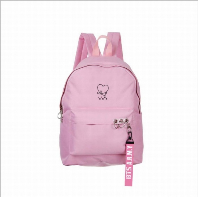 BTS Printed zipper nylon casual bag backpack 45X29X13CM price for 2 pcs preorder 3 days Style L