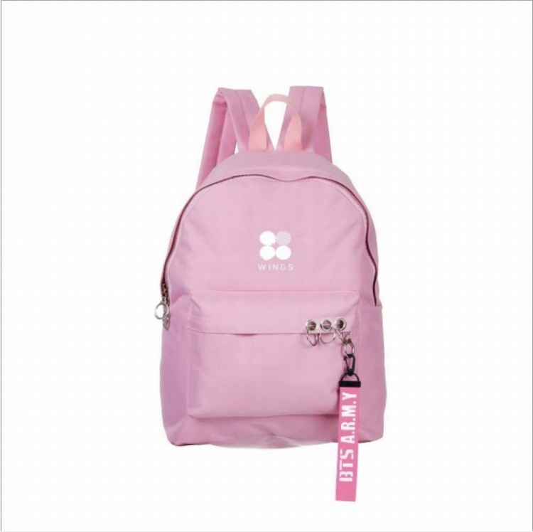 BTS Printed zipper nylon casual bag backpack 45X29X13CM price for 2 pcs preorder 3 days Style K