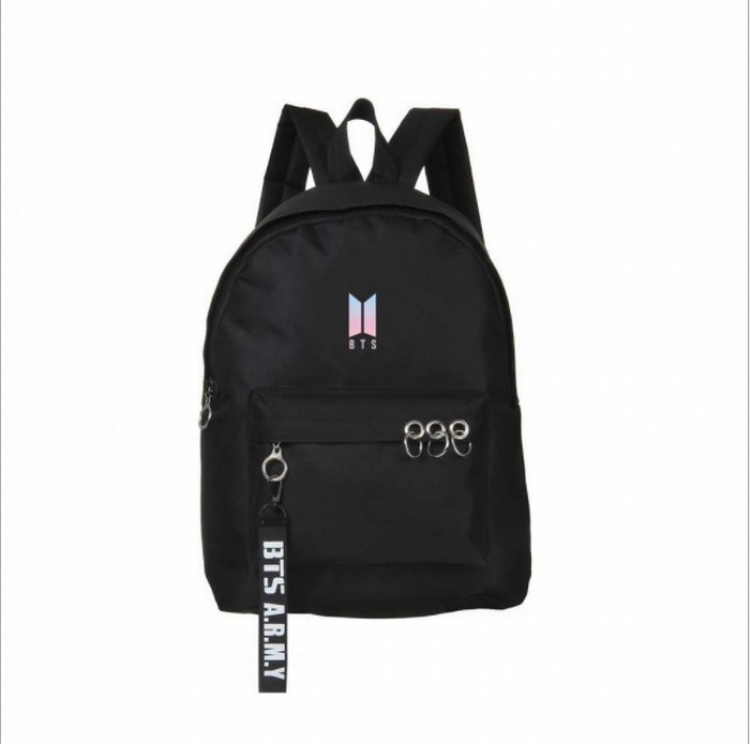 BTS Printed zipper nylon casual bag backpack 45X29X13CM price for 2 pcs preorder 3 days Style D