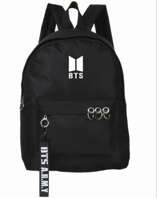 BTS Printed zipper nylon casual bag backpack 45X29X13CM price for 2 pcs preorder 3 days Style B