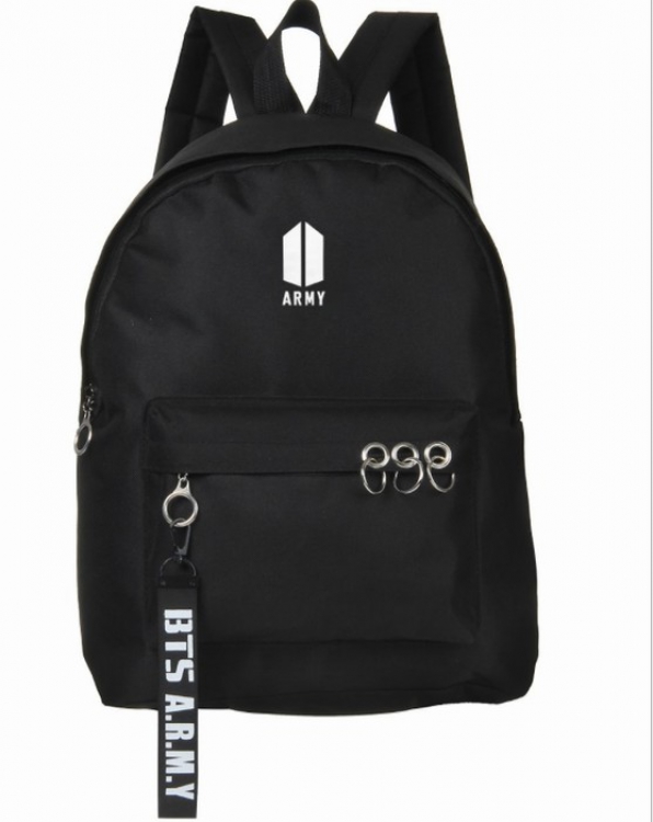 BTS Printed zipper nylon casual bag backpack 45X29X13CM price for 2 pcs preorder 3 days Style F