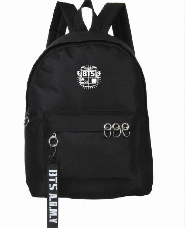 BTS Printed zipper nylon casual bag backpack 45X29X13CM price for 2 pcs preorder 3 days Style A