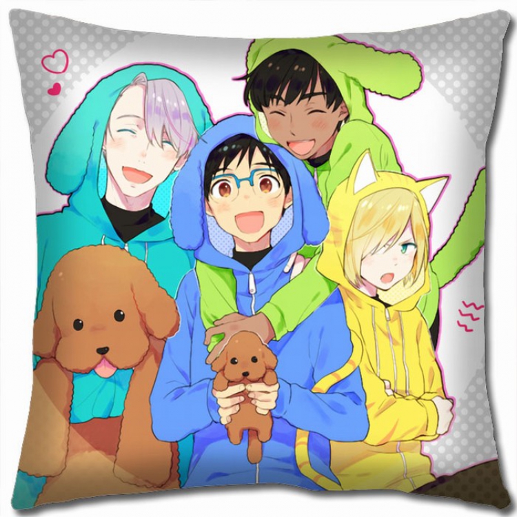 Yuri !!! on Ice Double-sided full color Pillow Cushion 45X45CM Y15-39 NO FILLING