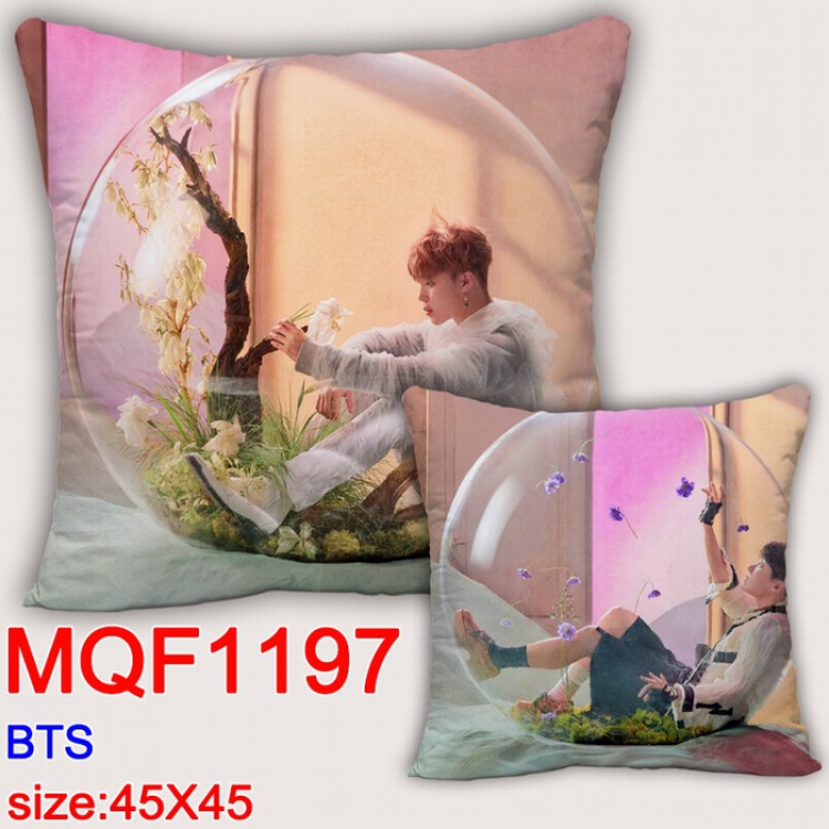 BTS Double-sided full color Pillow Cushion 45X45CM MQF1197