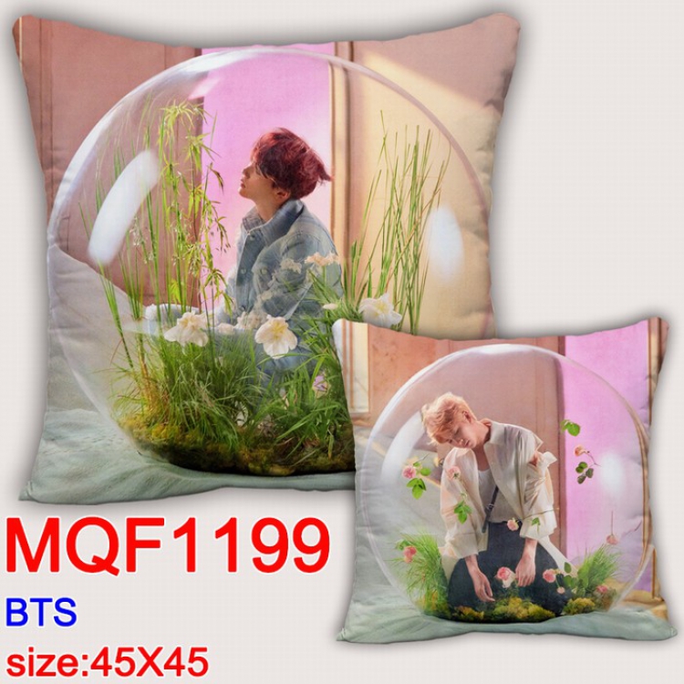 BTS Double-sided full color Pillow Cushion 45X45CM MQF1199