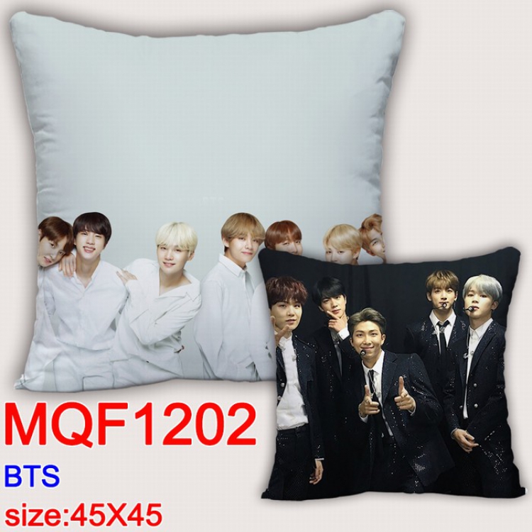 BTS Double-sided full color Pillow Cushion 45X45CM MQF1202