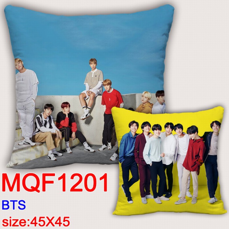 BTS Double-sided full color Pillow Cushion 45X45CM MQF1201