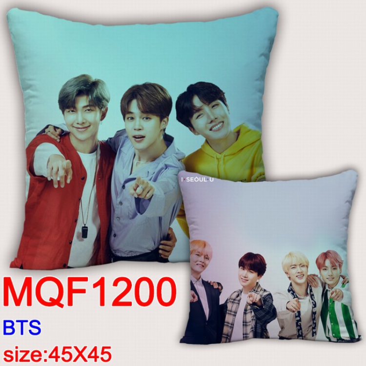 BTS Double-sided full color Pillow Cushion 45X45CM MQF1200