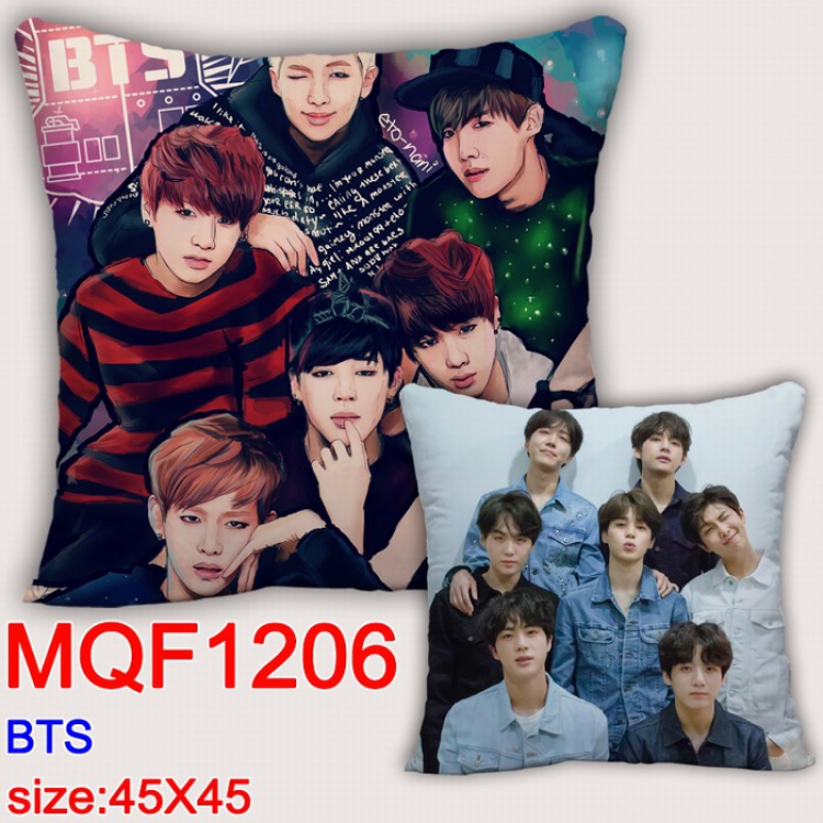 BTS Double-sided full color Pillow Cushion 45X45CM MQF1206