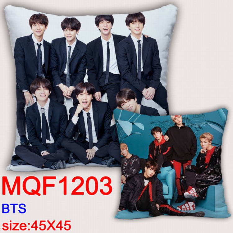 BTS Double-sided full color Pillow Cushion 45X45CM MQF1203