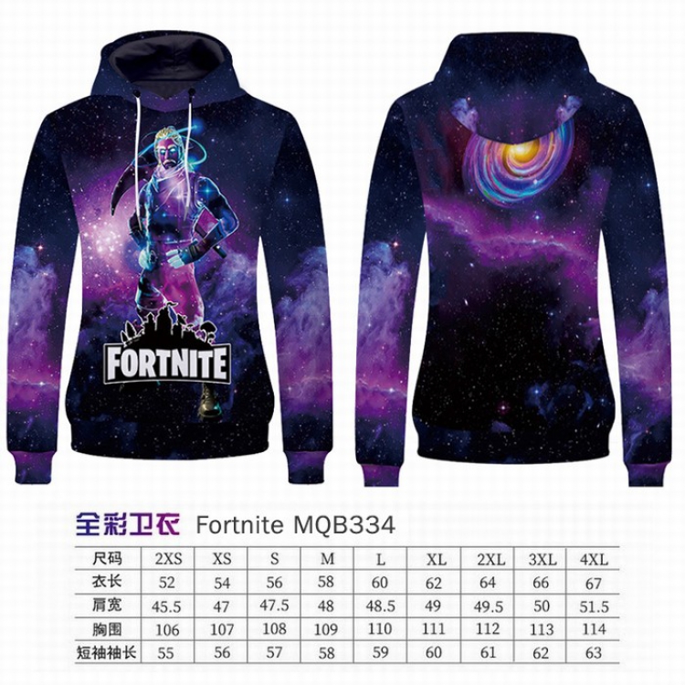 Fortnite Full Color Long sleeve Patch pocket Sweatshirt Hoodie 9 sizes from XXS to XXXXL MQB334