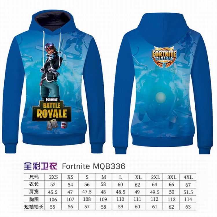 Fortnite Full Color Long sleeve Patch pocket Sweatshirt Hoodie 9 sizes from XXS to XXXXL MQB336