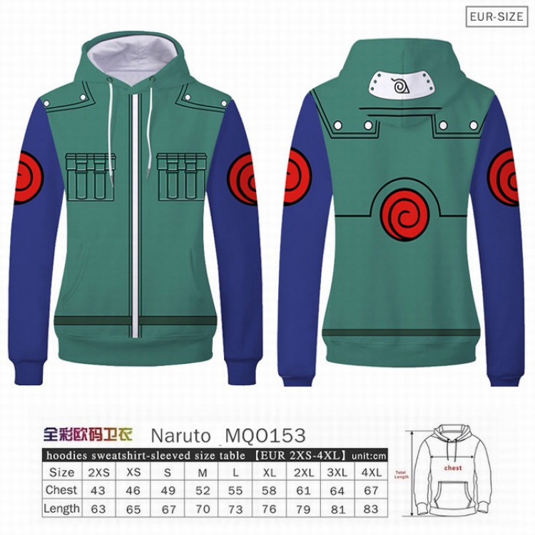 Naruto Full Color Patch pocket Sweatshirt Hoodie EUR SIZE 9 sizes from XXS to XXXXL MQO0153