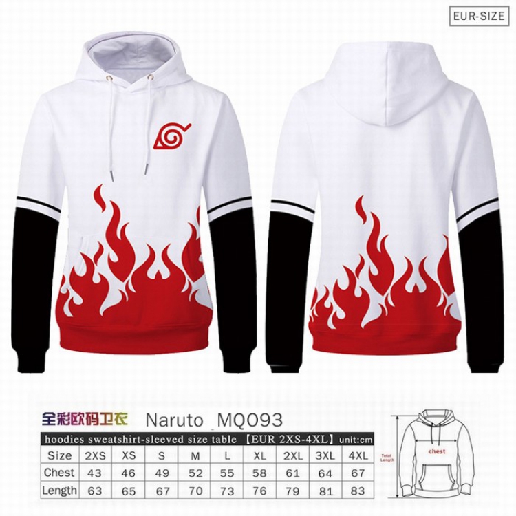 Naruto Full Color Patch pocket Sweatshirt Hoodie EUR SIZE 9 sizes from XXS to XXXXL MQO093