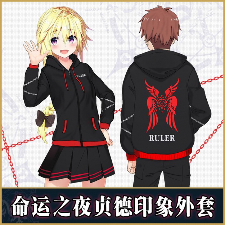 Fate stay night COS Hoodie Zip hooded jacket M-L-XL-XXL