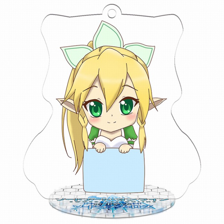 Sword Art Online Q version Small Standing Plates Acrylic keychain pendant 9-10CM Style A