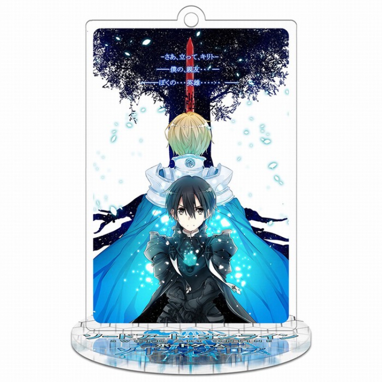 Sword Art Online Rectangular Small Standing Plates Acrylic keychain pendant 9-10CM Style F