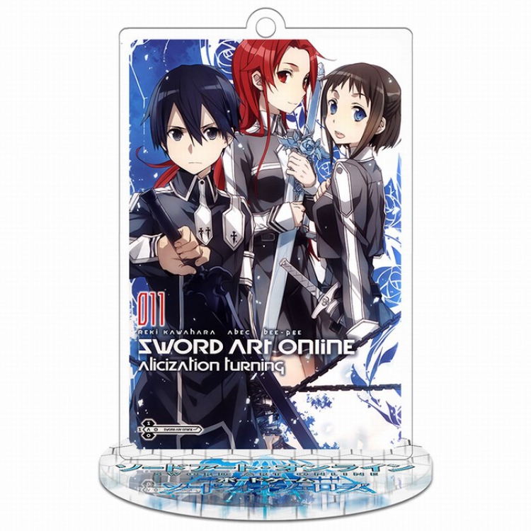 Sword Art Online Rectangular Small Standing Plates Acrylic keychain pendant 9-10CM Style E