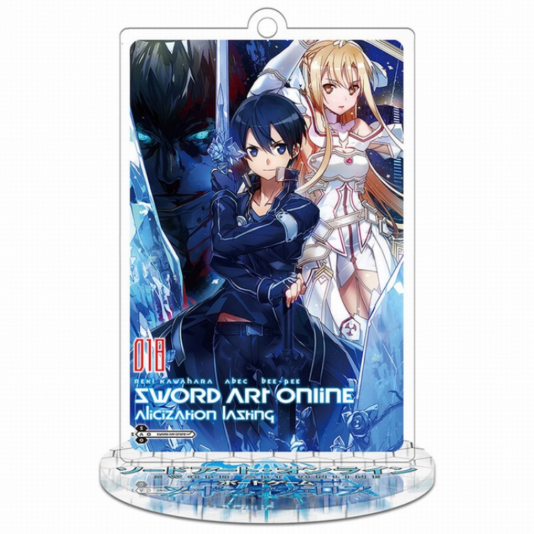 Sword Art Online Rectangular Small Standing Plates Acrylic keychain pendant 9-10CM Style D