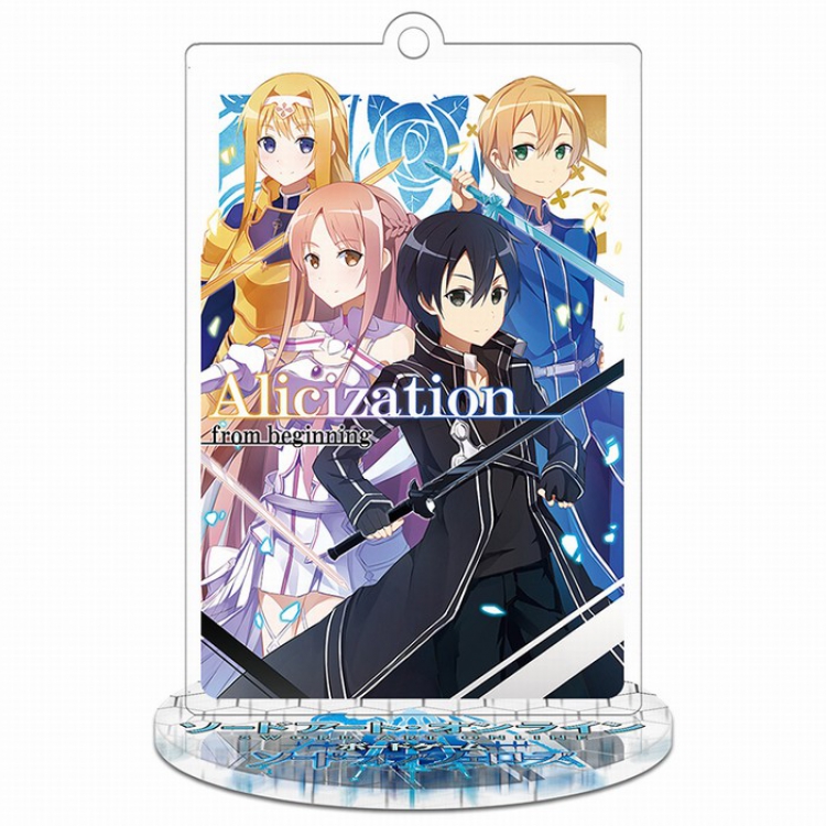 Sword Art Online Rectangular Small Standing Plates Acrylic keychain pendant 9-10CM Style A