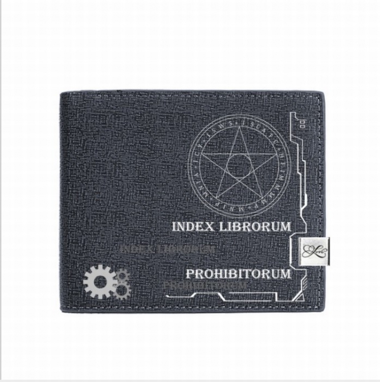 Magical banned book Short blue Premium version Leather wallet Purse 12X10CM Style C