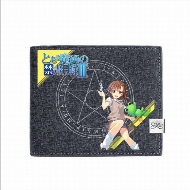 Magical banned book Short blue Premium version Leather wallet Purse 12X10CM Style B