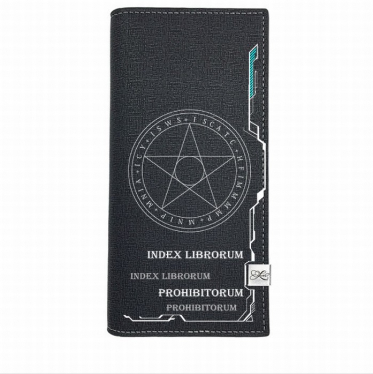 Magical banned book Long blue Premium version Leather wallet Purse 9.6X18.5CM Style C
