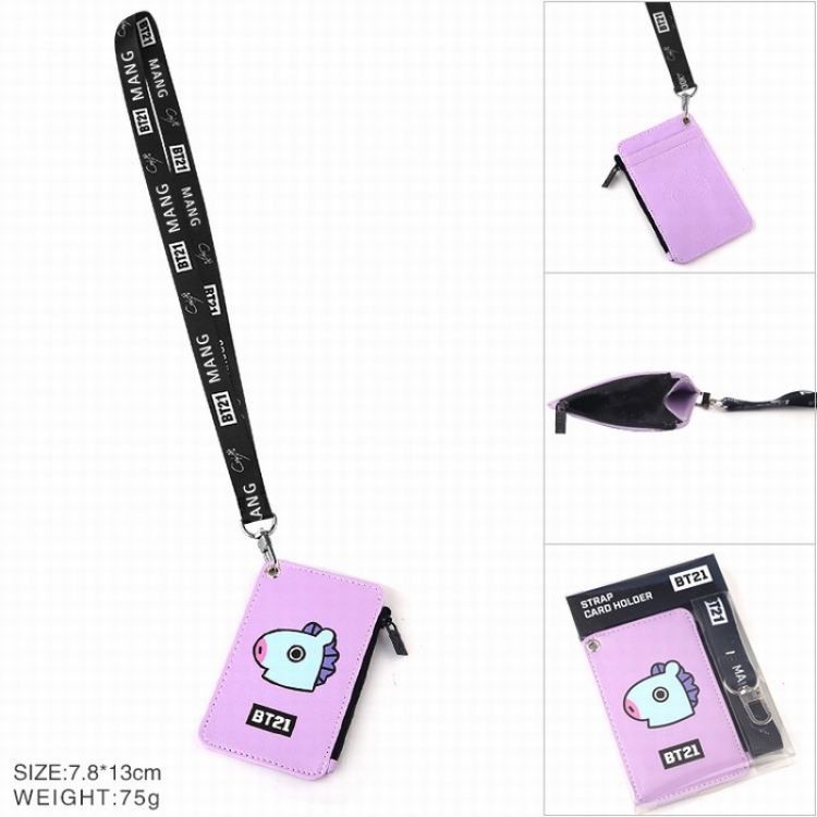 BTS BT21 Card package Wallet Purse Storage bag Style D