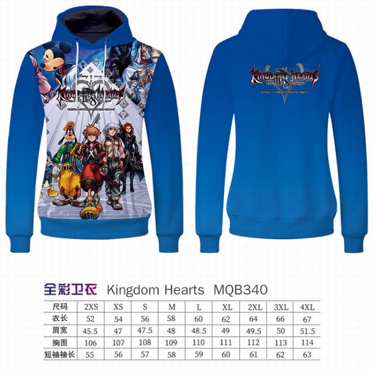 kingdom hearts Full Color Long sleeve Patch pocket Sweatshirt Hoodie 9 sizes from XXS to XXXXL MQB340