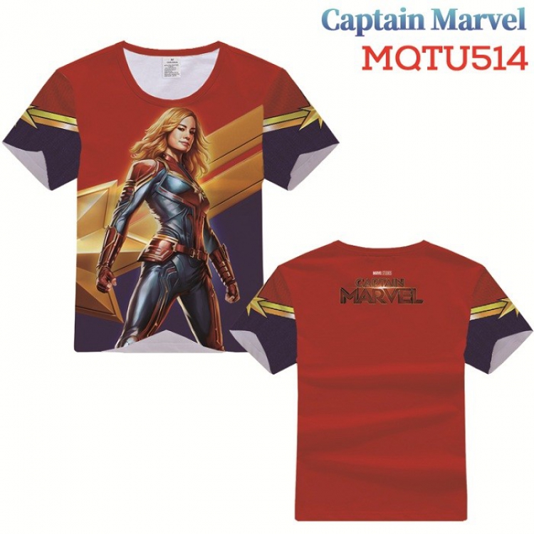 Captain Marvel  Full color printed short sleeve t-shirt 10 sizes from XXS to XXXXXL MQTU514