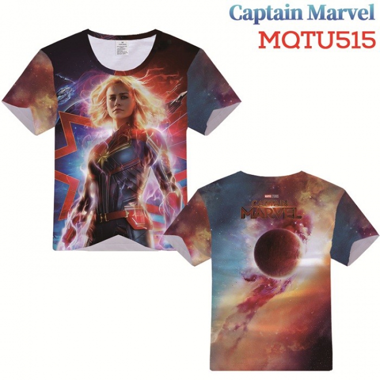 Captain Marvel Full color printed short sleeve t-shirt 10 sizes from XXS to XXXXXL MQTU515