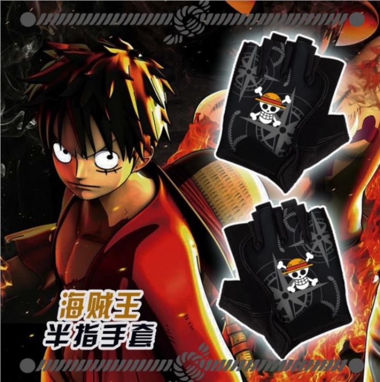 One Piece Printed black half finger gloves 14X16CM price for 2 pcs
