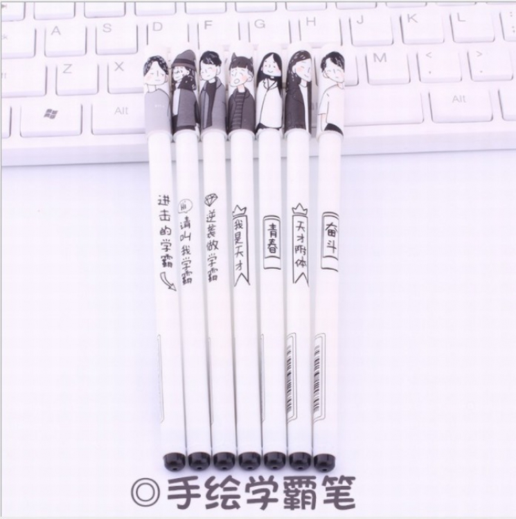 Cute cartoon black gel pen 0.5MM price for 50 pcs Style K