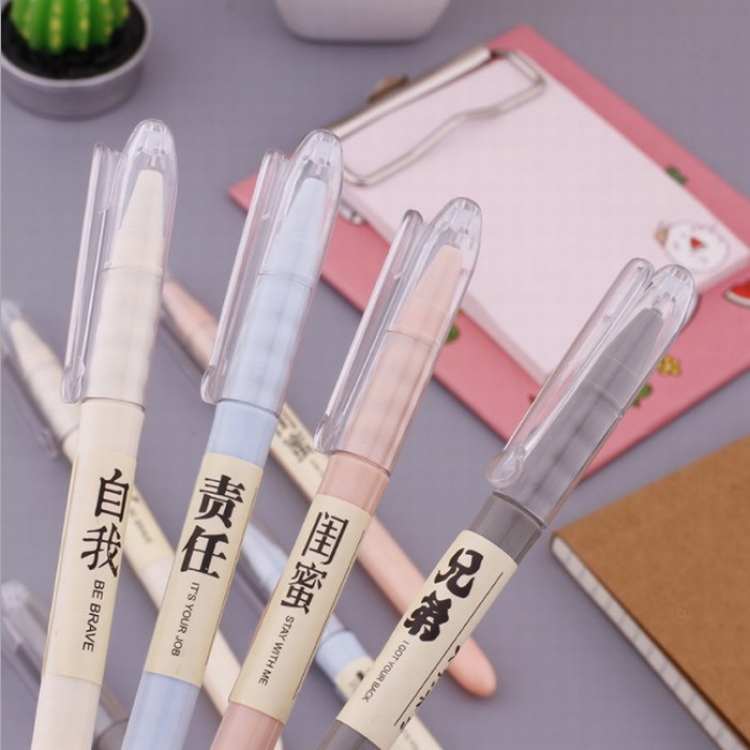 Cute cartoon black gel pen 0.5MM price for 50 pcs Style A