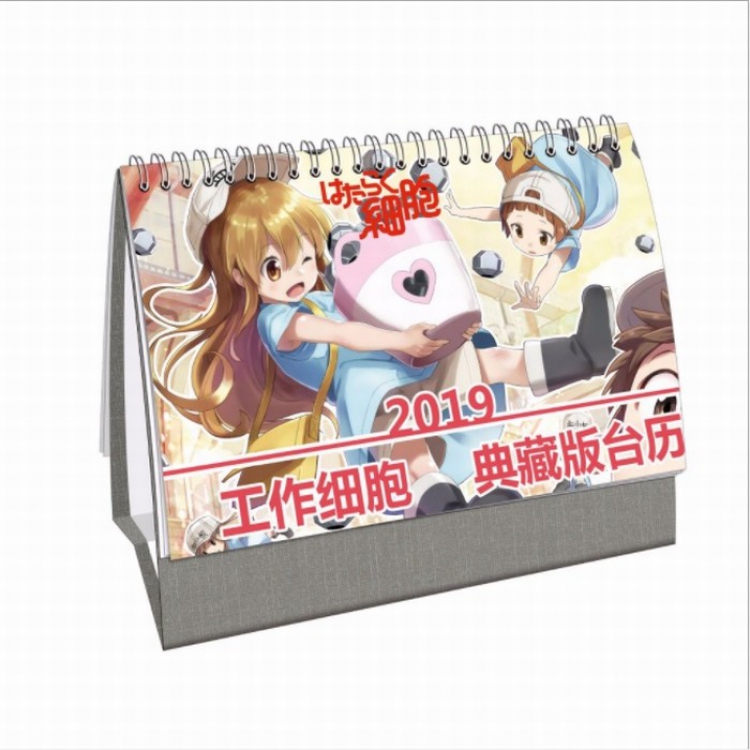 Working cell Anime around 2019 Collector's Edition desk calendar calendar 21X14CM 13 sheets (26 pages)