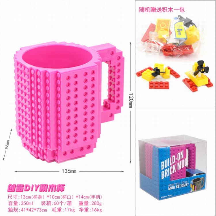 LEGO bricks Assembling cup DIY mug cup Random gift price for 2 pcs 350ML Style G