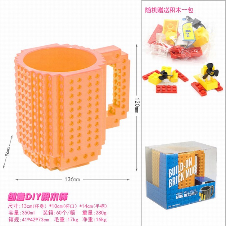 LEGO bricks Assembling cup DIY mug cup Random gift price for 2 pcs 350ML Style I