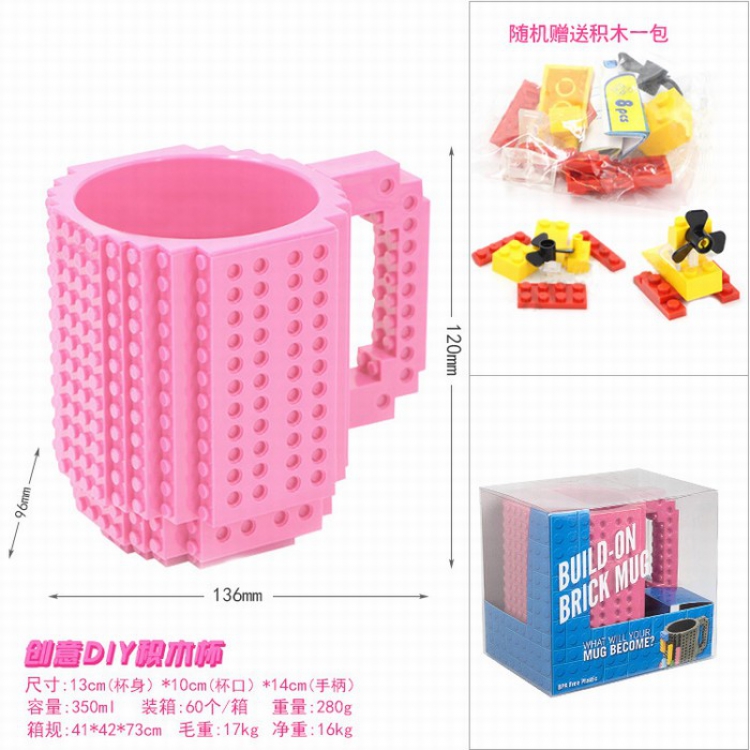 LEGO bricks Assembling cup DIY mug cup Random gift price for 2 pcs 350ML Style F