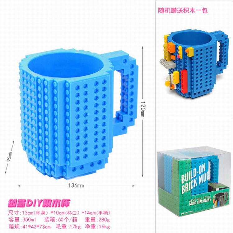 LEGO bricks Assembling cup DIY mug cup Random gift price for 2 pcs 350ML Style C