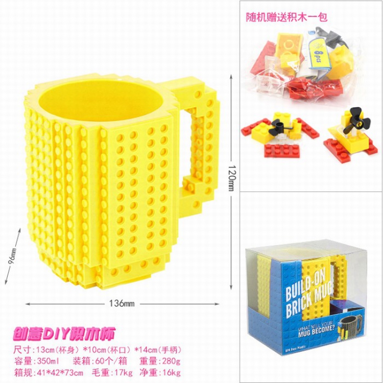 LEGO bricks Assembling cup DIY mug cup Random gift price for 2 pcs 350ML Style B