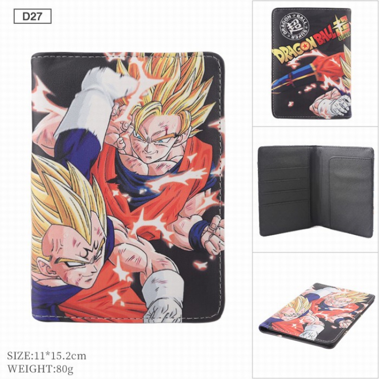 DRAGON BALL PU leather multi-function travel ticket holder passport protector D27