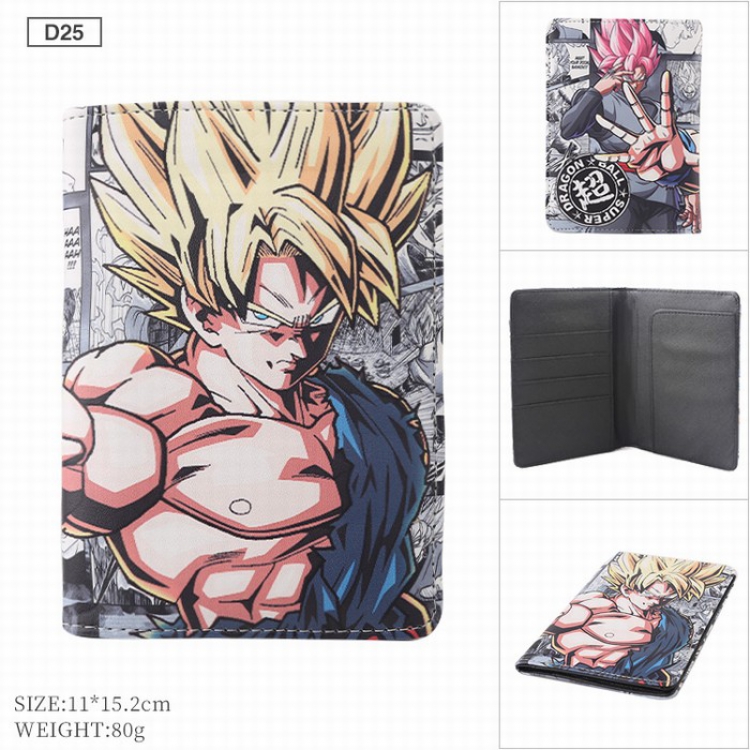 DRAGON BALL PU leather multi-function travel ticket holder passport protector D25