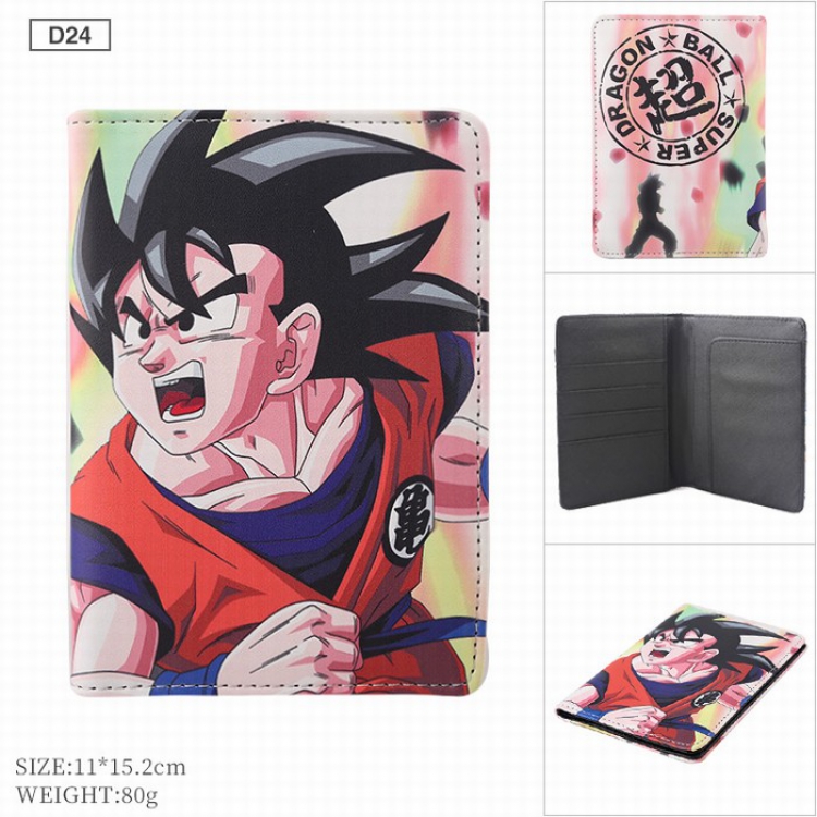 DRAGON BALL PU leather multi-function travel ticket holder passport protector D24