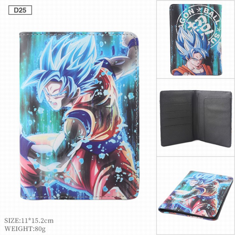 DRAGON BALL PU leather multi-function travel ticket holder passport protector D25