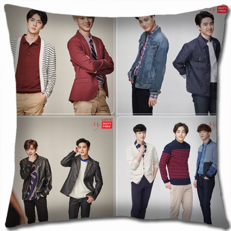EXO Double-sided full color Pillow Cushion 45X45CM EXO-6 NO FILLING