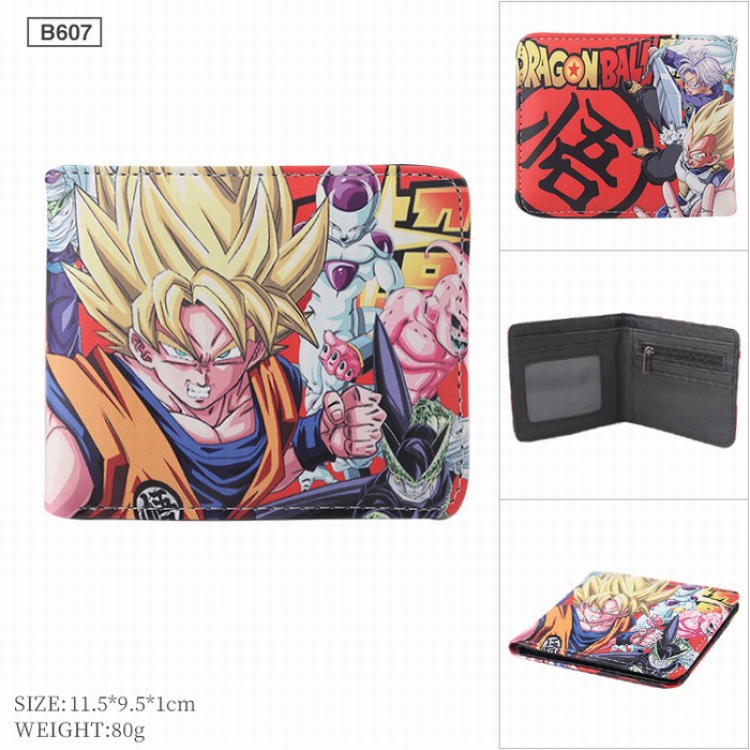 DRAGON BALL PU twill two fold short Wallet Purse B607