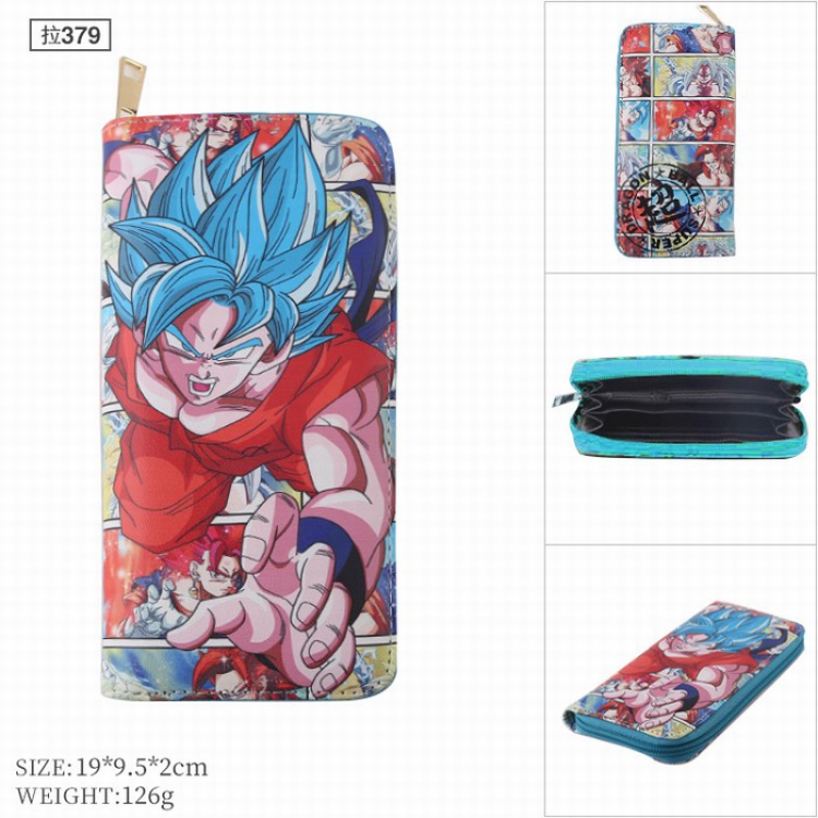 Dragon Ball PU leather color zipper long Wallet Purse 379