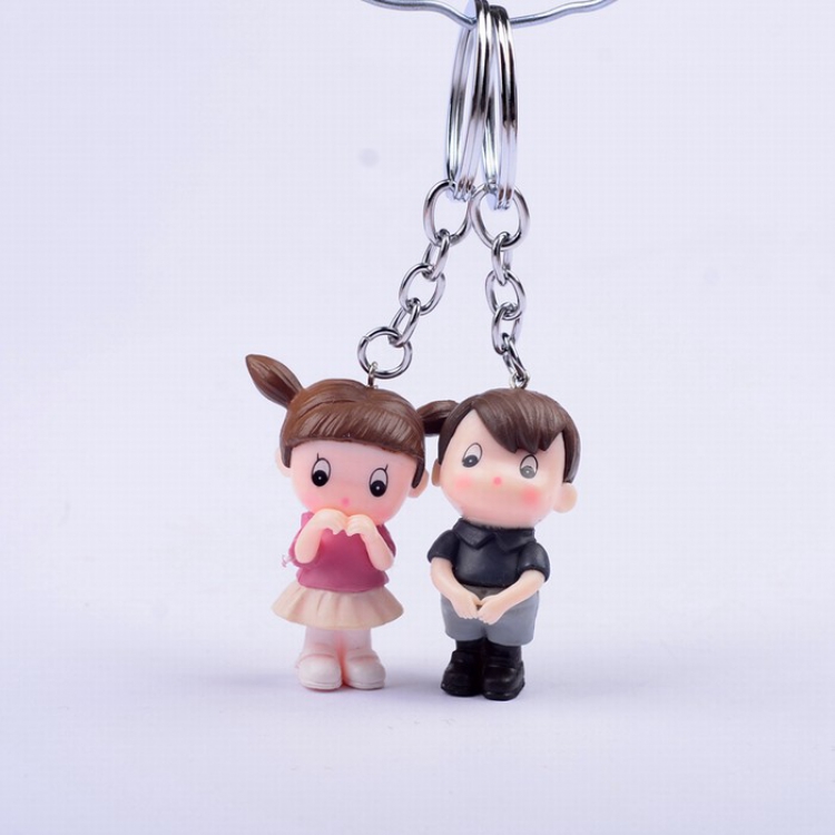 Cute Q version cartoon character Couple Keychain pendant price for 2 pcs Style 20
